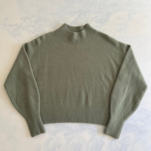 & Other Stories Green Low Turtle Neck Wool Blend Sweater - Picture 1 of 7